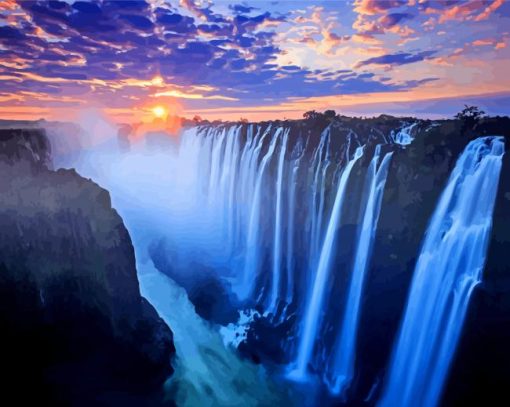 Victoria Falls Zambia Paint By Numbers