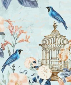 Vintage Birds Garden Paint By Numbers