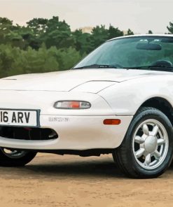 White Mx5 Mk1 Paint By Numbers