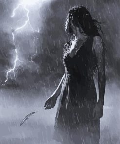 Woman In Storm Paint By Numbers