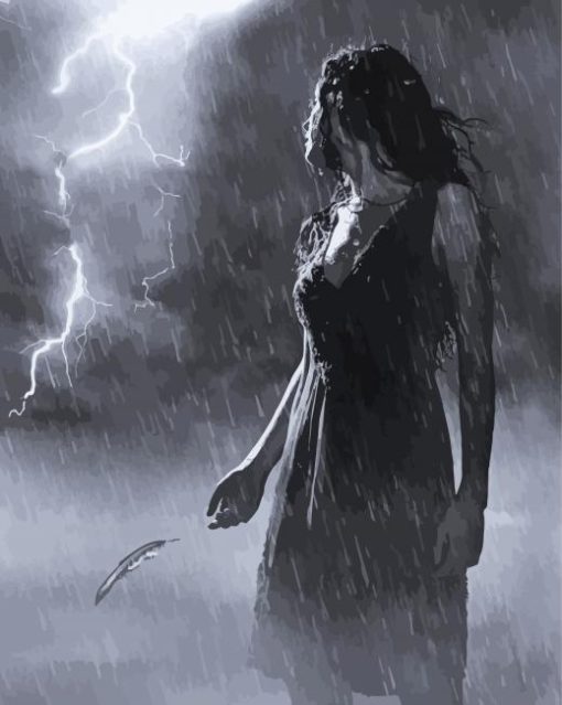 Woman In Storm Paint By Numbers