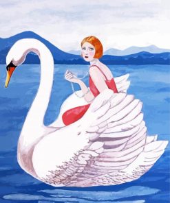 Woman And Swan Art Paint By Numbers