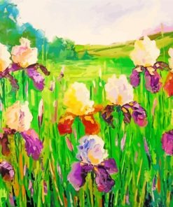 Abstract Iris Flower Field Paint By Numbers