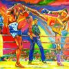 Abstract Muay Thai Paint By Numbers