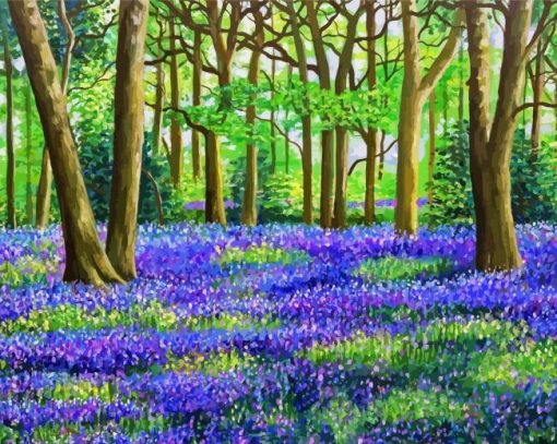 Aesthetic Bluebell Wood Paint By Numbers