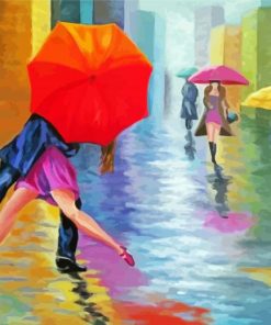 Aesthetic Dancing In The Rain Paint By Numbers