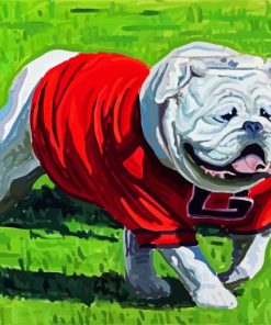 Aesthetic Georgia Bulldog Art Paint By Numbers