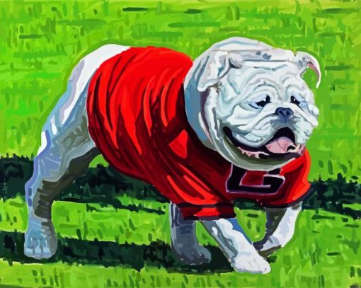 Aesthetic Georgia Bulldog Art Paint By Numbers