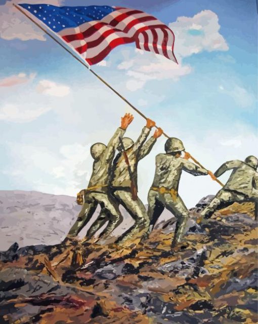 Aesthetic Iwo Jima Paint By Numbers