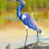 Aesthetic Louisiana Heron Bird Paint By Numbers