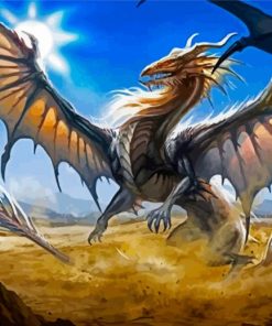 Aesthetic Mythical Dragon Paint By Numbers