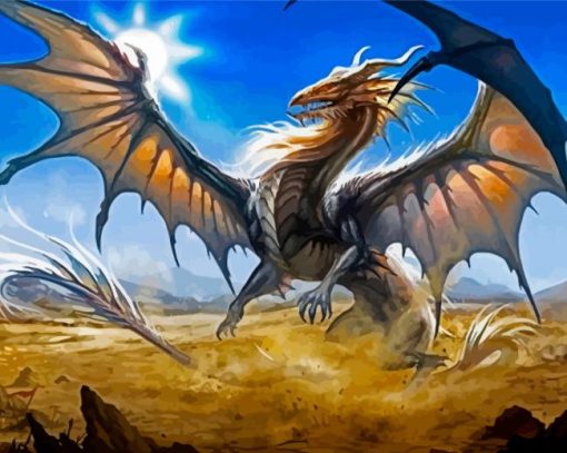 Aesthetic Mythical Dragon Paint By Numbers