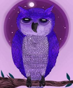 Aesthetic Purple Owl Paint By Numbers