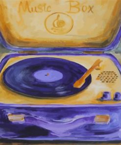 Aesthetic Record Player Art Paint By Numbers