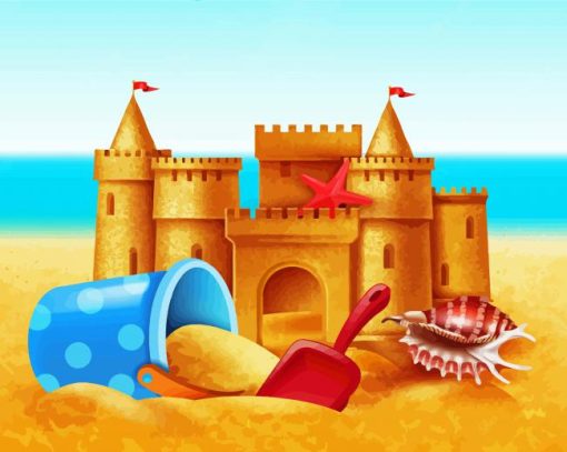 Aesthetic Sand Castle Paint By Numbers