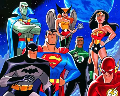 Aesthetic The Justice League Paint By Numbers