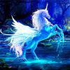 Aesthetic Unicorn Blue Horse Paint By Numbers