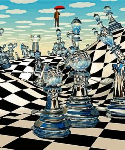 Aesthetic Chess Board Illustration Paint By Numbers