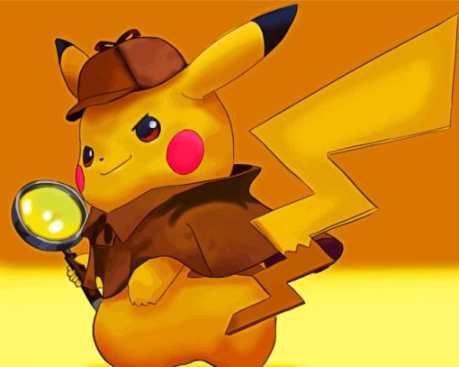 Aesthetic Detective Pikachu Art Paint By Numbers