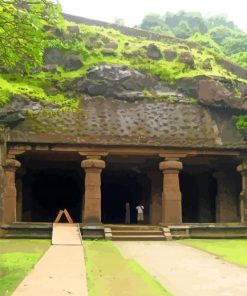 Aesthetic Elephanta Island Cave Paint By Numbers