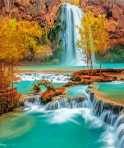 Aesthetic Havasu Falls Landscape Paint By Numbers