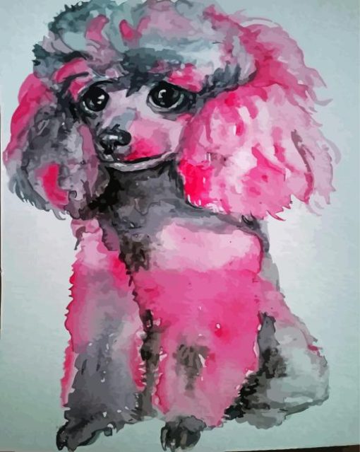 Aesthetic Pink Poodle Paint By Numbers