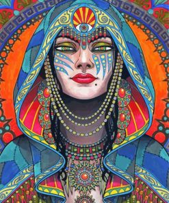 Aesthetic Psychedelic Woman Paint By Numbers