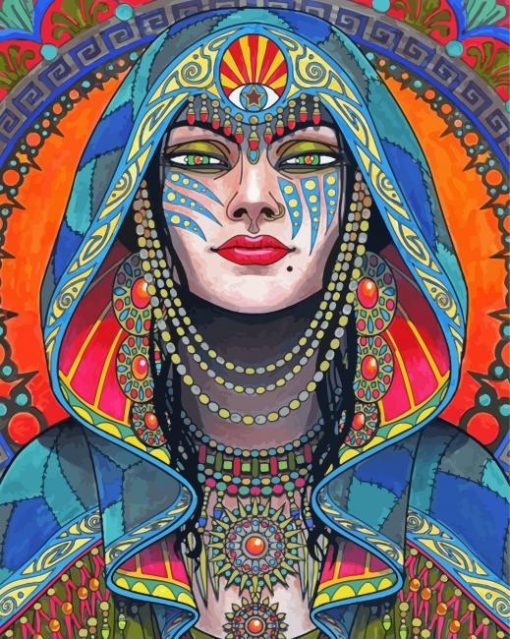 Aesthetic Psychedelic Woman Paint By Numbers