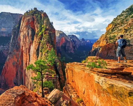 Angels Landing Zion National Park Paint By Numbers