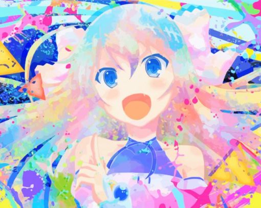 Anime Girl Abstract Paint By Numbers