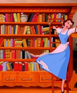 Belle Beauty And the Beast Library Scene Paint By Numbers