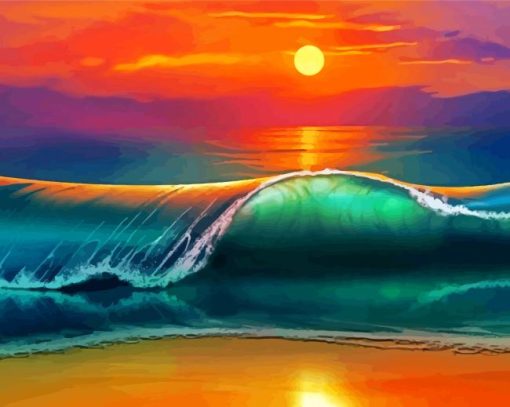 Big Wave Seascape Art Paint By Numbers