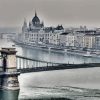 Black And White Hungarian Parliament Budapest Paint By Numbers