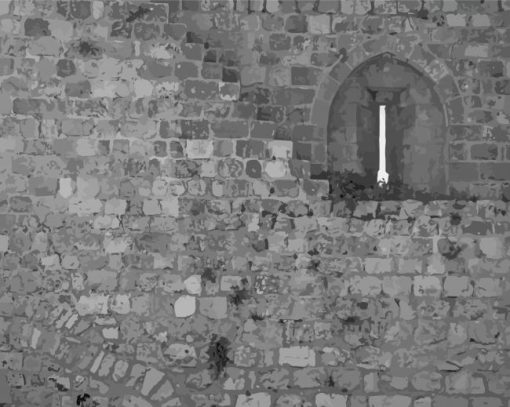 Black And White Jerusalem Wall Paint By Numbers