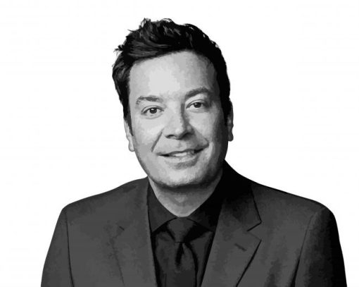 Black And White Jimmy Fallon Paint By Numbers