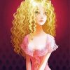 Blonde Curly Hair Art Paint By Numbers