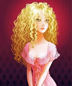 Blonde Curly Hair Art Paint By Numbers