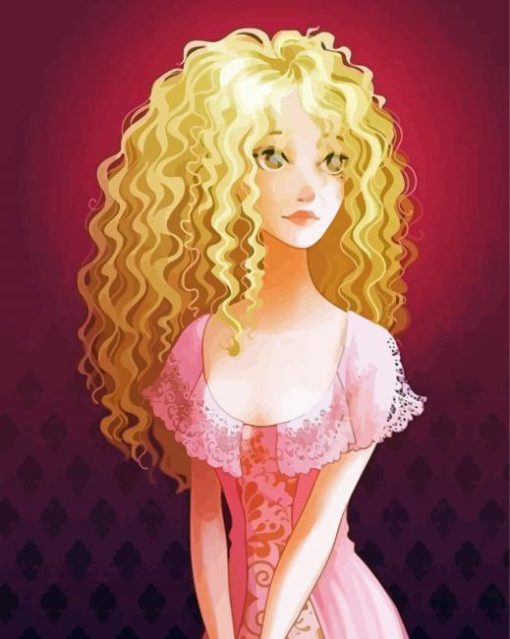 Blonde Curly Hair Art Paint By Numbers