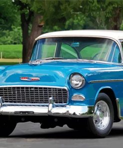 Blue 1955 Chevrolet Paint By Numbers