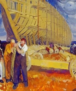 Builders Of Ships By George Bellows Paint By Numbers