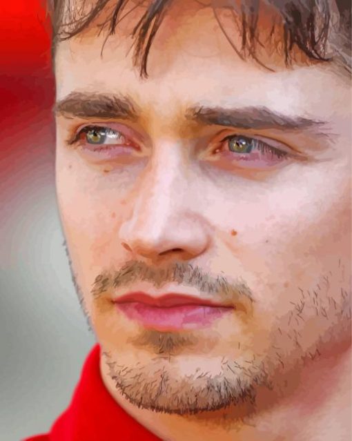 Close Up Charles Leclerc Paint By Numbers