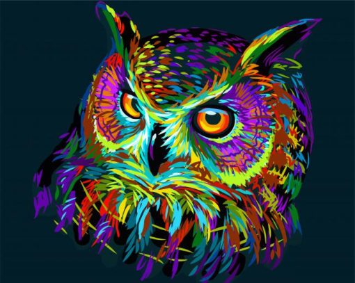 Colorful Abstract Owl Paint By Numbers