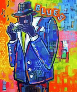 Colorful Marvek Man Playing Harmonica Paint By Numbers