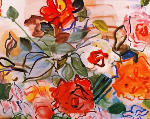 Colorful Flowers Raoul Dufy Paint By Numbers