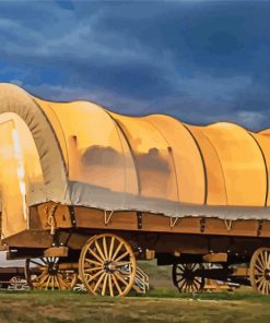 Covered Western Wagon Paint By Numbers