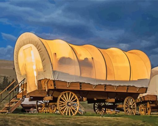 Covered Western Wagon Paint By Numbers