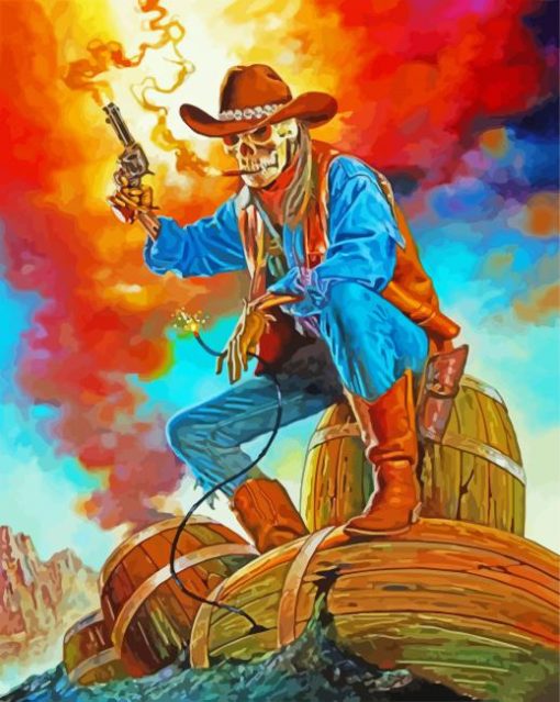 Cowboy Skeleton Paint By Numbers