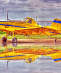 Aesthetic Crop Duster Plane Paint By Numbers