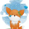 Cute Fox Butterfly Paint By Numbers