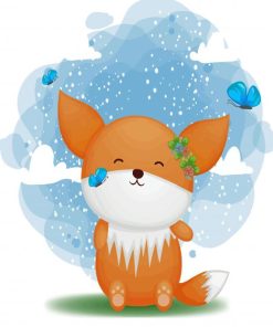 Cute Fox Butterfly Paint By Numbers